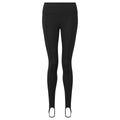Black - Front - TriDri Womens-Ladies Recycled Stirrup Dance Tights