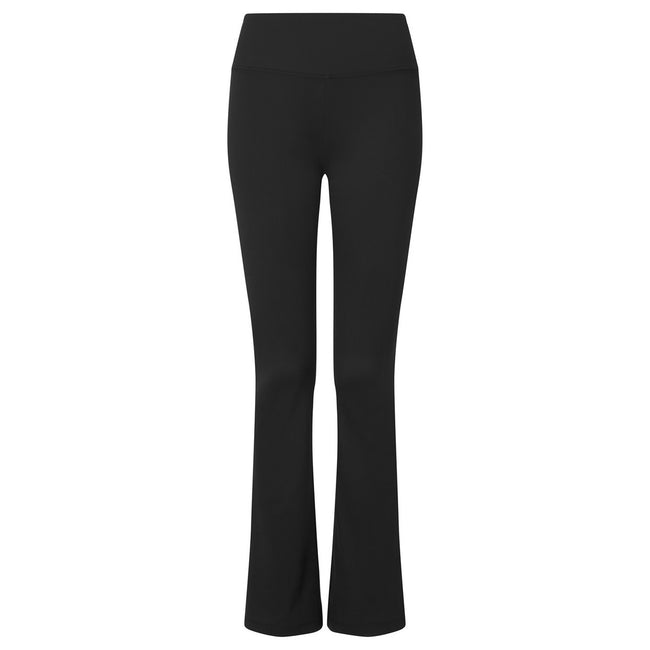 Black - Front - TriDri Womens-Ladies Recycled Flared Leggings