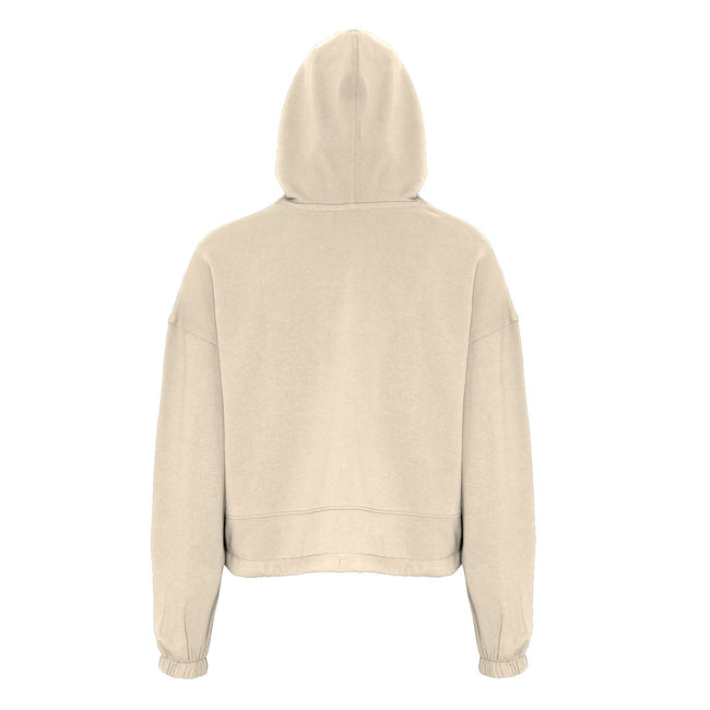 Natural - Back - TriDri Womens-Ladies Oversized Crop Hoodie