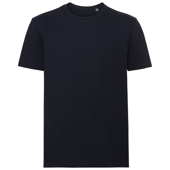 French Navy - Front - Russell Mens Organic T-Shirt