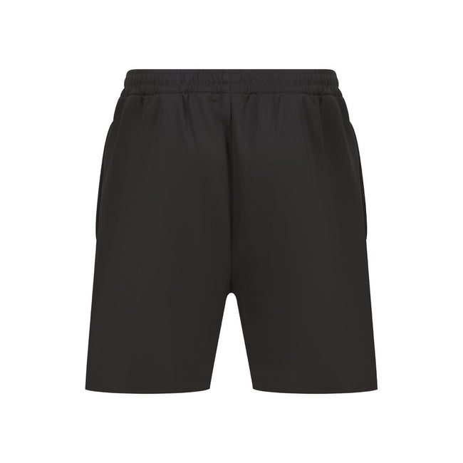 Black - Back - Finden & Hales Childrens-Kids Knitted Sweat Shorts
