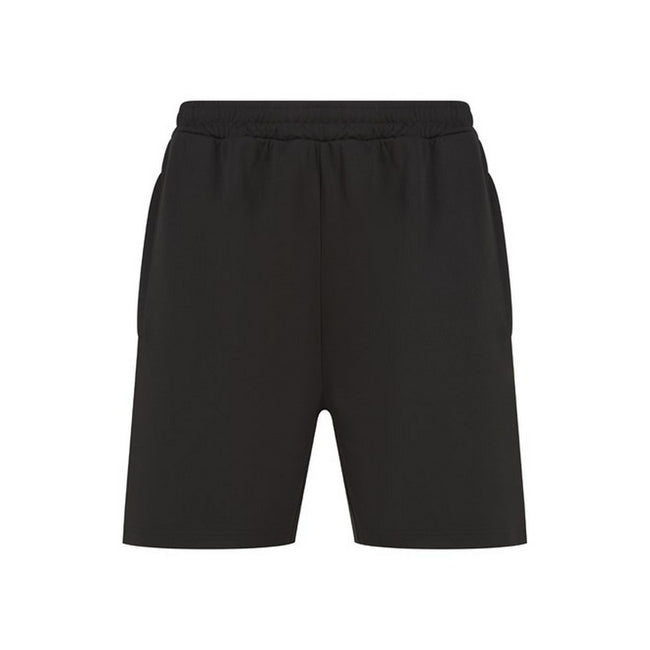 Black - Front - Finden & Hales Childrens-Kids Knitted Sweat Shorts