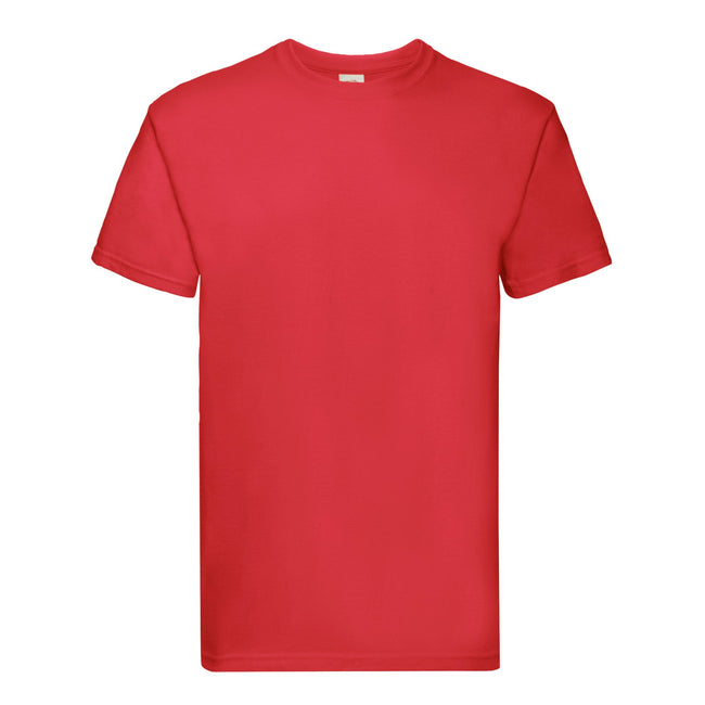 Red - Front - Fruit of the Loom Mens Super Premium T-Shirt