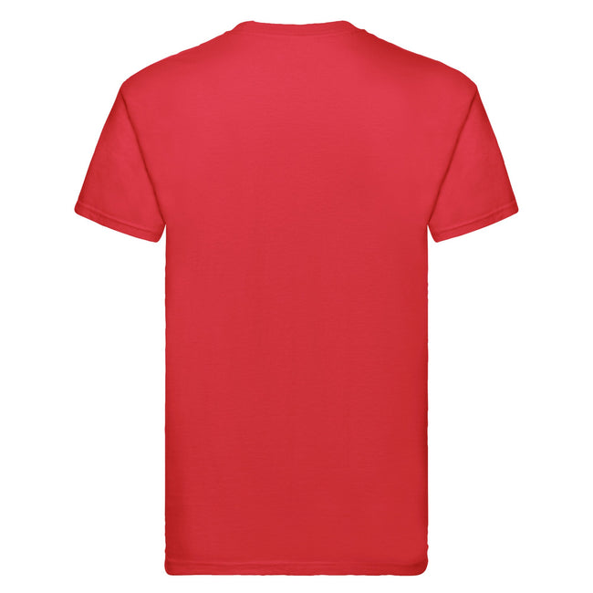Red - Back - Fruit of the Loom Mens Super Premium T-Shirt