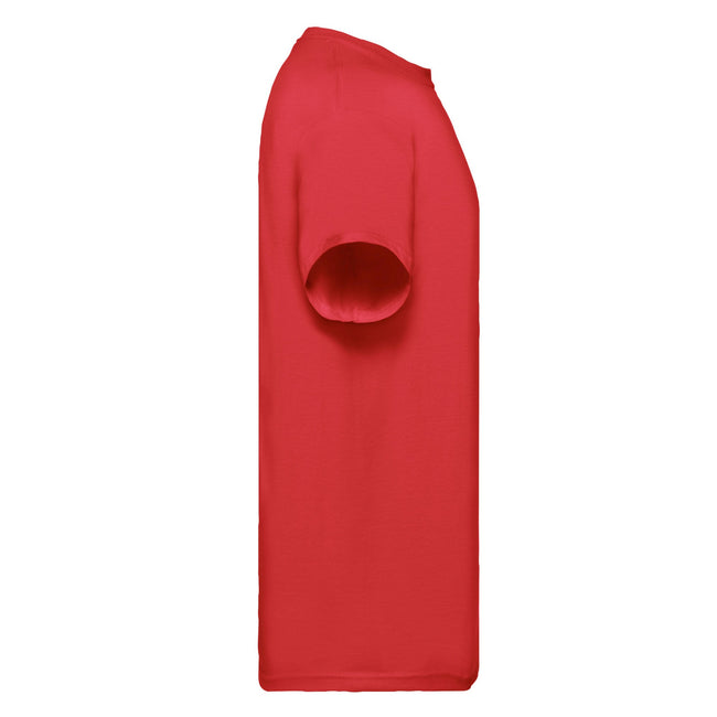 Red - Side - Fruit of the Loom Mens Super Premium T-Shirt