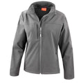 Grey - Front - Result Womens-Ladies Classic Soft Shell Jacket