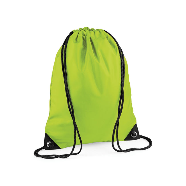 Lime - Front - Bagbase Premium Drawstring Bag