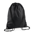 Black - Front - Bagbase Premium Drawstring Bag
