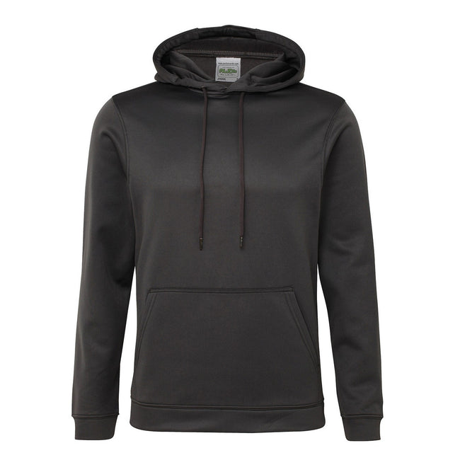 Steel Grey - Front - Awdis Unisex Adult Polyester Sports Hoodie