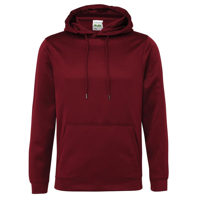 Burgundy - Front - Awdis Unisex Adult Polyester Sports Hoodie
