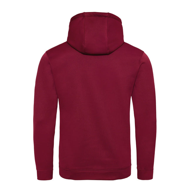 Burgundy - Back - Awdis Unisex Adult Polyester Sports Hoodie