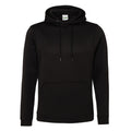 Jet Black - Front - Awdis Unisex Adult Polyester Sports Hoodie