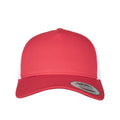 Red-White - Lifestyle - Flexfit Unisex Adult Two Tone 5 Panel Trucker Cap