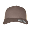 Brown-Khaki - Lifestyle - Flexfit Unisex Adult Two Tone 5 Panel Trucker Cap