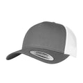 Charcoal-White - Front - Flexfit Unisex Adult Two Tone 5 Panel Trucker Cap