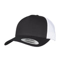 Black-White - Front - Flexfit Unisex Adult Two Tone 5 Panel Trucker Cap