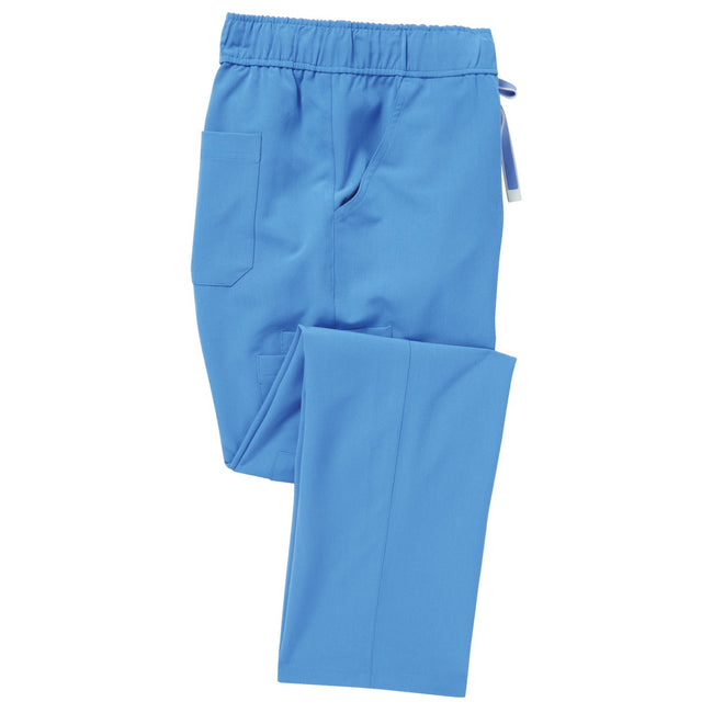 Ceil Blue - Back - Premier Mens Onna-Stretch Cargo Trousers