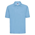 Sky - Front - Russell Unisex Adult Classic Polycotton Polo Shirt