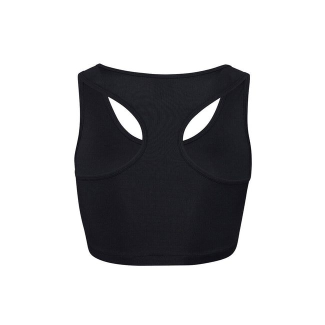 Jet Black - Back - AWDis Cool Womens-Ladies Girlie Cool Sports Crop Top