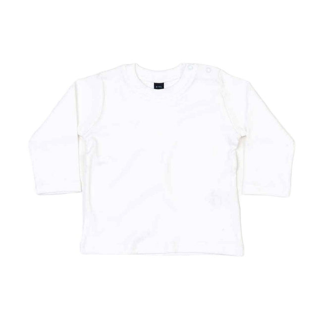 White - Front - Babybugz Baby Long-Sleeved T-Shirt