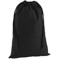 Black - Front - Westford Mill Premium Cotton Stuff Bag
