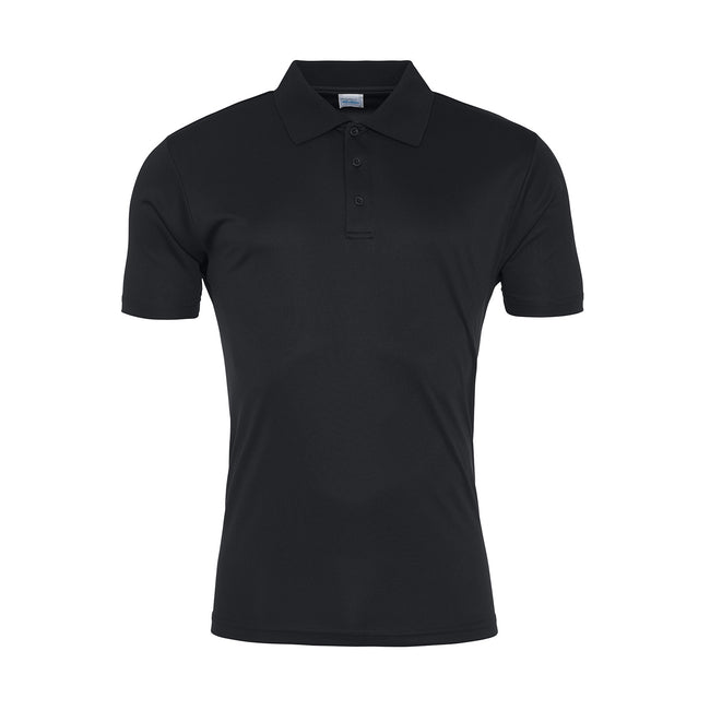 Jet Black - Front - AWDis Cool Unisex Adult Cool Smooth Polo Shirt