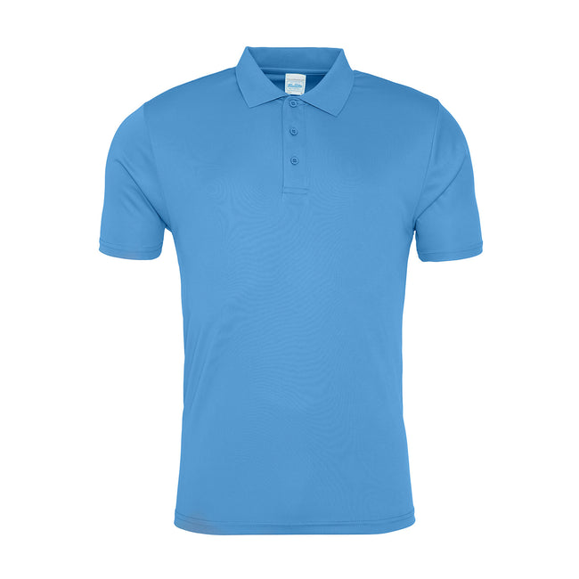 Sapphire Blue - Front - AWDis Cool Unisex Adult Cool Smooth Polo Shirt