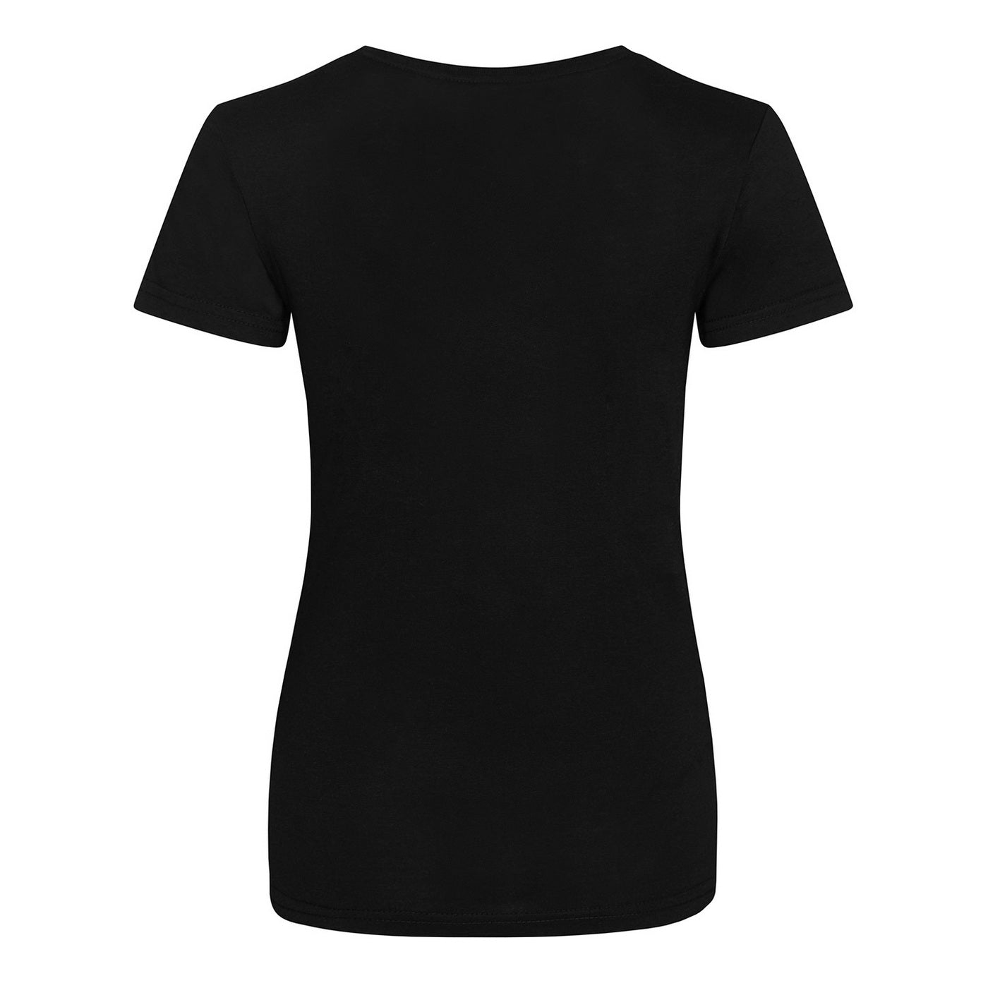 Solid Black - Back - Awdis Womens-Ladies Triblend Girlie T-Shirt