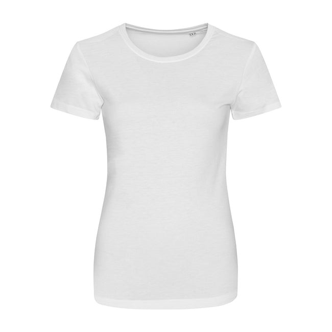 Solid White - Front - Awdis Womens-Ladies Triblend Girlie T-Shirt