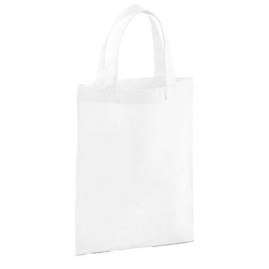 White - Front - Westford Mill Cotton Party Bag