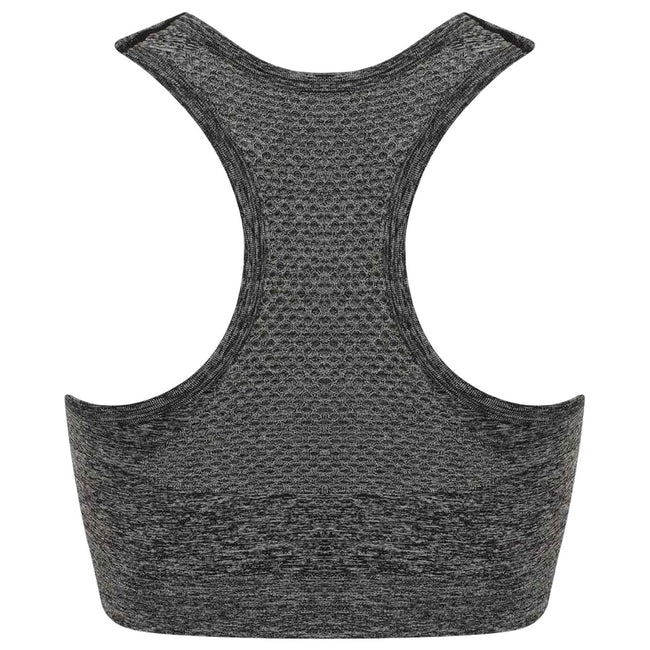 Dark Grey - Back - Tombo Womens-Ladies Seamless Sports Bra
