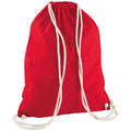 Classic Red - Front - Westford Mill Cotton Drawstring Bag