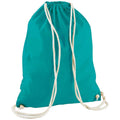 Emerald - Front - Westford Mill Cotton Drawstring Bag