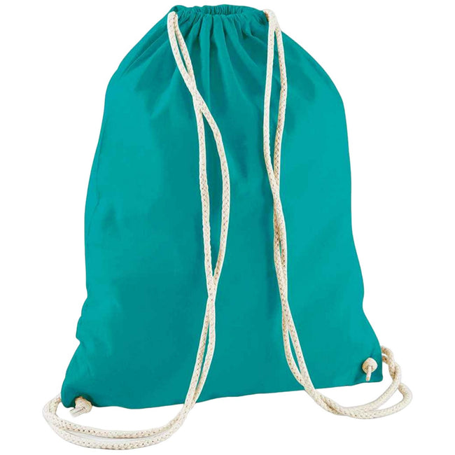 Emerald - Front - Westford Mill Cotton Drawstring Bag