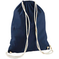 French Navy - Front - Westford Mill Cotton Drawstring Bag
