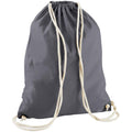 Graphite Grey - Front - Westford Mill Cotton Drawstring Bag