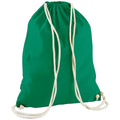 Kelly Green - Front - Westford Mill Cotton Drawstring Bag
