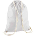 Light Grey - Front - Westford Mill Cotton Drawstring Bag
