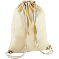 Natural - Front - Westford Mill Cotton Drawstring Bag