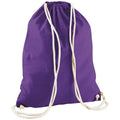 Purple - Front - Westford Mill Cotton Drawstring Bag