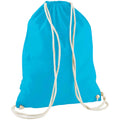 Surf Blue - Front - Westford Mill Cotton Drawstring Bag