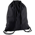 Black-Black - Front - Westford Mill Cotton Drawstring Bag