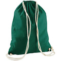 Bottle Green - Front - Westford Mill Cotton Drawstring Bag