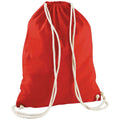 Bright Red - Front - Westford Mill Cotton Drawstring Bag