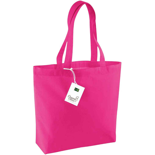 Fuchsia - Front - Westford Mill Organic Cotton Shopper Bag