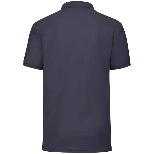 Deep Navy - Back - Fruit of the Loom Mens 65-35 Polo Shirt