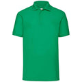 Kelly Green - Front - Fruit of the Loom Mens 65-35 Polo Shirt