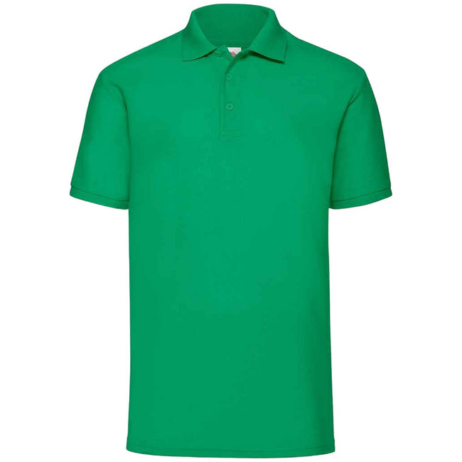 Kelly Green - Front - Fruit of the Loom Mens 65-35 Polo Shirt