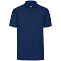 Navy - Front - Fruit of the Loom Mens 65-35 Polo Shirt