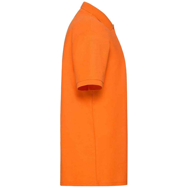 Orange - Side - Fruit of the Loom Mens 65-35 Polo Shirt